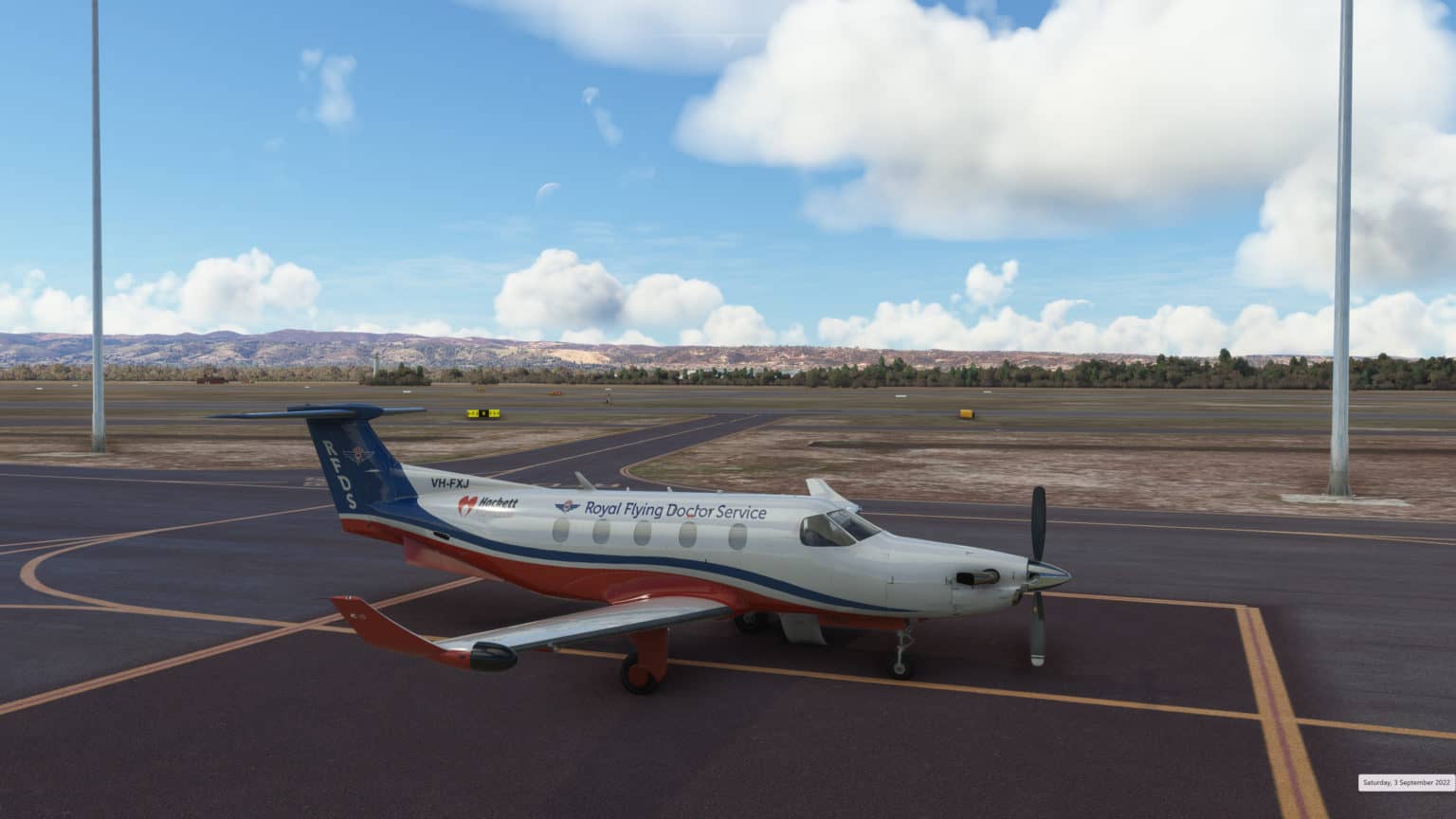 Carenado PC12 - RFDS Livery VH-FXJ Hackett | Impulse Simulations